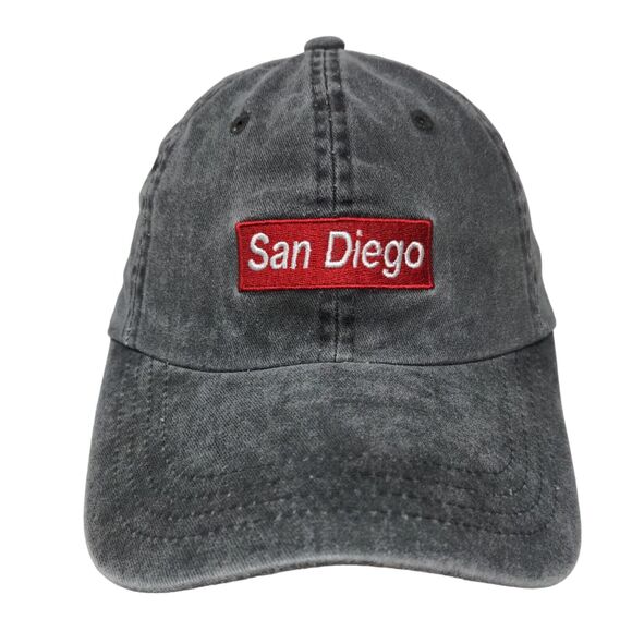 San Diego Slideback Hat Gray One Size Embroidered Adjustable Kova - Picture 1 of 7